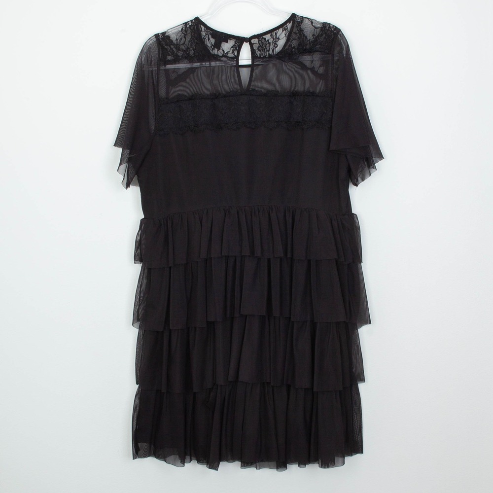 torrid Black Lace Ruffle Tiered Mini Dress - Picture 8 of 10